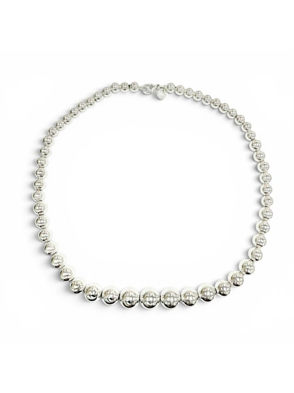 Tiffany & Co HardWear Graduated Ball Necklace 925 Sterling Silver